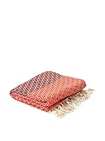 Pandora Toalla Spa&Beach Natural (Rojo/Rojo Oscuro/Blanco)