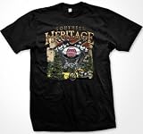 Southern Heritage Motorcycles Mens T-shirt, Confederate Flag Chopper Engine Design Tee Shirt