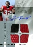 2006 Hot Prospects 218 Jerious Norwood Jsy Au - Atlanta Falcons (RC - Rookie - Autographed - Piece of Authentic 4 Jersey Pieces - Serial #'d to 999 - Football Cards)