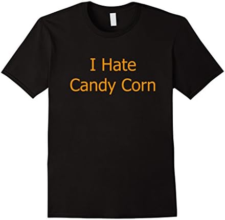 Men's I Hate Candy Corn Funny Halloween T-Shirt XL Black