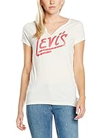 Levi's Camiseta Manga Corta Ss Split V Graphic Tee (Blanco / Rojo)