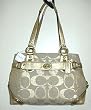 AUTHENTIC COACH LUREX SIGNATURE CARLY CARRYALL 13535 (Metallic Gold)