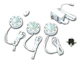 Westek SW60HC3 20-Watt Halogen Low Voltage Accent Light Kit, 3-Pack, White