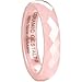 CERAMIC GESTALT Pink Ceramic Ring 4mm Width. Faceted Design (Avail. Sizes 5 to 14).