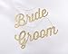 Kate Aspen Gold Glitter Bride and Groom Chair Signs, Chair Backers, Wedding Decoration