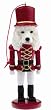 White Poodle Soldier Christmas Tree Ornament