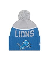 Men's New Era NFL 2015 Detroit Lions Sport Knit Hat Blue/Grey Size One Size
