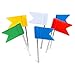 Coolrunner 100 Pieces Per Box Map Flag Push Pins, Assorted 5 Colors