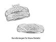 Beautiful White Gold 3pc. Genuine Diamond Set For Him and Her " Special "