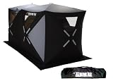 Ap Outdoors Xtreme Ice Xi6 Double Wide 6 Person Hub Style Pop-Up Ice Fishing Shelter (6 X 12-Feet )