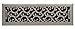 Accord AMFRSNC414 Charleston Floor Register, 4-Inch x 14-Inch(Duct Opening Measurements), Satin Nickel