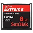 Sandisk 8GB Extreme CF memory card - UDMA 60MB/s 400x (SDCFX-008G-A61, Retail Package)