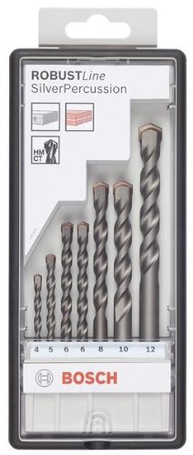 Bosch 2607010545 Rundschaftbohrer 7 tlg. Silver Percussion Bohrer Set