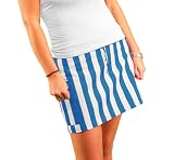 Women's Light Blue/White Fitted Skirt