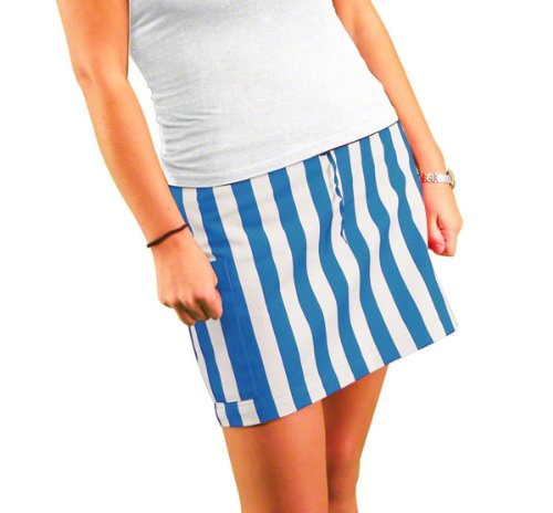Women's Light Blue/White Fitted Skirt