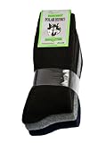 3 Paar Sehr Warme Polar Socken mit Vollplüsch und Schafwolle / Nie wieder Kalte Füße ! schwarz/grau/blau oder schwarz