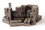 Wallmonkeys Peel and Stick Wall Decals - Wood Type Grouping - Removable Graphic
