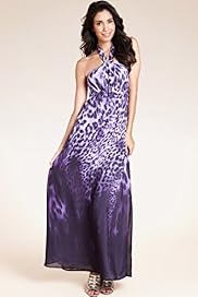 Halterneck Ombre Leopard Print Bandeau Dress