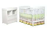 Leila Nursery Set with Classic Crib and Changer (White) (See Description)