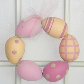 Pink Egg Wreath. Great Home/ Office Easter Decoration. Sturdy Construction 10