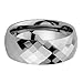 8mm Faceted Men's Tungsten Wedding Band