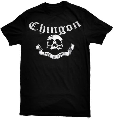 SoMexican Men's Chingon Hasta La Muerte T-Shirt Large Black