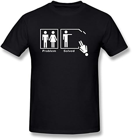 LINEINKE Problem Solved T-shirt For Men Black