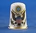 Porcelain China Collectable Thimble - National Emblem of USA -- Free Gift Box