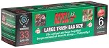 Repell-em Biodegradable Trash Bags, 33-Gallon, 6-Count Boxes (Pack of 6)