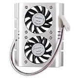 Hard Drive Cooler Bracket Dual Fan Silver High Airflow