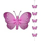 Dark Pink (fuchsia) Butterfly Garland String Mobile Decorations - Butterflies... by Bugs-n-Blooms