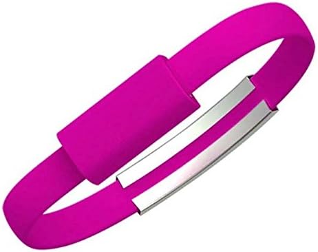 RELPER 20CM Bracelet Style Cord TPE Flat 8 Pin USB Data Charger Lightning Cable for iPhone 6 iPhone 5 iPhone5S iPhone5c iPad Nano (pink)