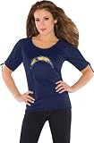 San Diego Chargers Women's Slit Shoulder Top from Touch by Alyssa Milano