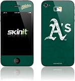 Skinit Oakland Athletics - Solid Distressed Vinyl Skin for Apple iPhone 4 / 4S