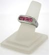 J-Steel by Fyn Studios (TM) Size 6 Stainless-Steel Ring with Fuchsia Leather Insert JSF-843332001273