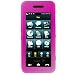 Samsung Instinct Silicone Rubber Skin Case Cover H Pink