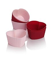 6 Heart Cup Cake Cases