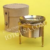 Chart Magnifier - Tripod Magnifying Glass - 3" Diameter with Leather Case