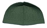 Kufi - Dark Olive Green One-size Turkish Muslim Islamic Hat Taqiya Takke Peci Skull Cap