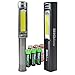 EdisonBright 6306 Big Larry 400 Lumen (Grey Color) Flashlight COB LED Magnetic Worklight with 3 X AA Alkaline Batteries Bundle