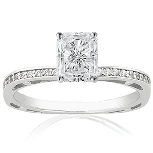 0.55 Ct Radiant Cut Diamond Engagement Ring 14K SI1-D EGL CUT: VERY GOOD 0.55 Ct Radiant Cut Diamond Engagement Ring 14K SI1-D EGL CUT: VERY GOOD