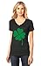 Four-Leaf Clover - Saint Patrick's Day Irish Shamrock V-Neck Women T-Shirt
