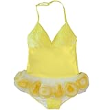 Isobella & Cloe Swimwear. One piece girl's bathingsuit Yellow Kyla. (2T-8)