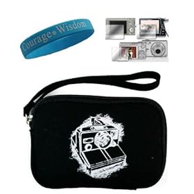 Gun Metal Glove Case for Kodak PlaySport Zx3 Pocket Video Camera with Kodak Zx3 Screen Protector + blue Wristband