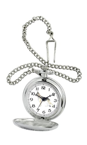 American Kennel Club Men's D1591 German Shepherd Pocket Watch with Chain