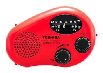【クリックで詳細表示】TOSHIBA 防水充電ラジオ CUTEBEAT TY-JR11(R)： 家電・カメラ
