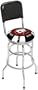 Poker Chip Double Ring and Chrome Seat Ring Barstool