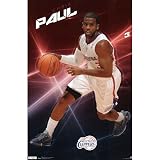 Los Angeles Clippers Chris Paul Sports Poster - 22x34 custom fit with RichAndFramous Black 22 inch Poster Hangers