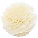 HEARTFEEL 12pcs 10 inch 8inch Tissue Paper Pom-poms Yellow Cream Grey Outdoor Decoration Tissue Paper Pom Poms Party Balls Wedding Christmas Xmas Decoration (Yellow Cream Grey)