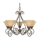 Nuvo Lighting Castillo Sonoma Bronze Five-Light Chandelier